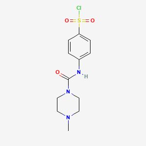 4-[(4-methylpiperazine-1-carbonyl)amino]benzenesulfonyl Chloride