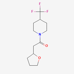 2-(Tetrahydrofuran-2-yl)-1-(4-(trifluoromethyl)piperidin-1-yl)ethanone