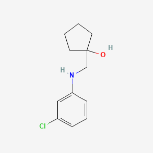 molecular formula C12H16ClNO B1487873 1-{[(3-氯苯基)氨基]甲基}环戊烷-1-醇 CAS No. 1479625-01-8