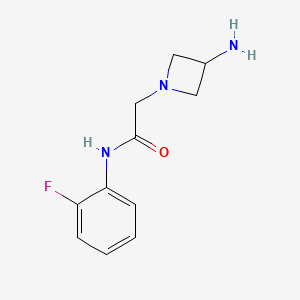 molecular formula C11H14FN3O B1487874 2-(3-aminoazetidin-1-yl)-N-(2-fluorophenyl)acetamide CAS No. 1339872-10-4