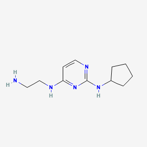 molecular formula C11H19N5 B14878778 N4-(2-aminoethyl)-N2-cyclopentylpyrimidine-2,4-diamine 