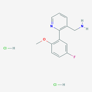 molecular formula C13H15Cl2FN2O B14878784 (2-(5-Fluoro-2-methoxyphenyl)pyridin-3-yl)methanamine dihydrochloride 