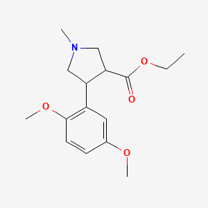 Ethyl 4-(2,5-dimethoxyphenyl)-1-methylpyrrolidine-3-carboxylate