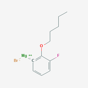 molecular formula C11H14BrFMgO B14878794 (3-Fluoro-2-(n-pentyloxy)phenyl)magnesium bromide 