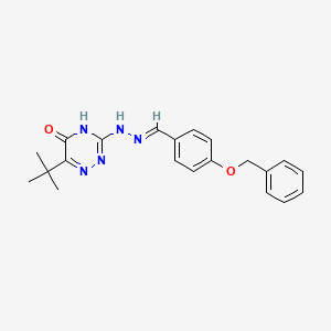 (E)-3-(2-(4-(benzyloxy)benzylidene)hydrazinyl)-6-(tert-butyl)-1,2,4-triazin-5(4H)-one