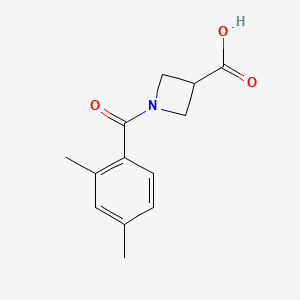 molecular formula C13H15NO3 B1487880 1-(2,4-Dimethylbenzoyl)azetidine-3-carboxylic acid CAS No. 1408096-14-9