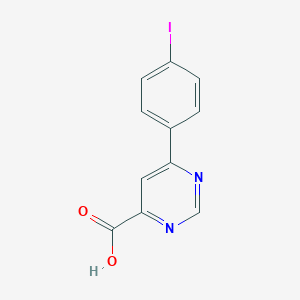 molecular formula C11H7IN2O2 B14878803 6-(4-Iodophenyl)pyrimidine-4-carboxylic acid 