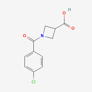 molecular formula C11H10ClNO3 B1487882 1-(4-氯苯甲酰基）氮杂环丁烷-3-羧酸 CAS No. 873087-26-4