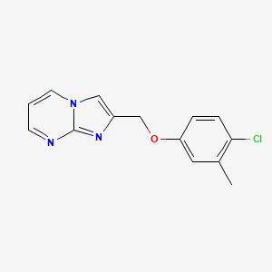 molecular formula C14H12ClN3O B14878840 2-[(4-Chloro-3-methylphenoxy)methyl]imidazo[1,2-a]pyrimidine 