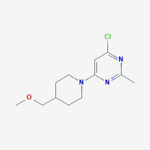 molecular formula C12H18ClN3O B1487886 4-氯-6-[4-(甲氧甲基)哌啶-1-基]-2-甲基嘧啶 CAS No. 1462916-31-9