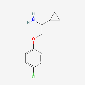 molecular formula C11H14ClNO B1487891 [2-(4-Chlorophenoxy)-1-cyclopropylethyl]amine CAS No. 1342169-99-6
