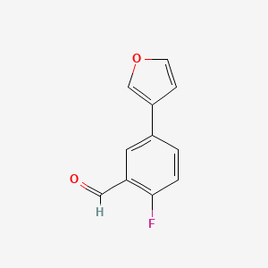 molecular formula C11H7FO2 B1487892 2-Fluoro-5-(furan-3-yl)benzaldehyde CAS No. 1340432-24-7