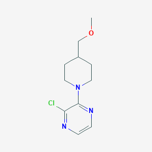 molecular formula C11H16ClN3O B1487893 2-氯-3-[4-(甲氧基甲基)哌啶-1-基]吡嗪 CAS No. 1342251-23-3