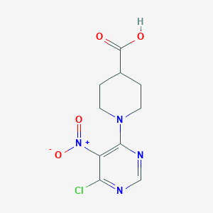 1-(6-Chloro-5-nitropyrimidin-4-yl)piperidine-4-carboxylic acid