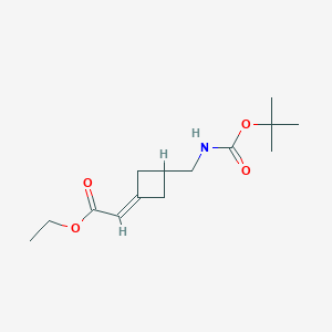 Ethyl 2-(3-(((tert-butoxycarbonyl)amino)methyl)cyclobutylidene)acetate