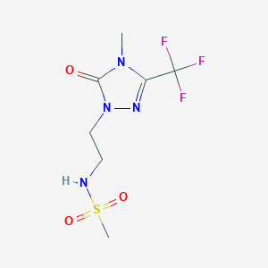 N-(2-(4-methyl-5-oxo-3-(trifluoromethyl)-4,5-dihydro-1H-1,2,4-triazol-1-yl)ethyl)methanesulfonamide