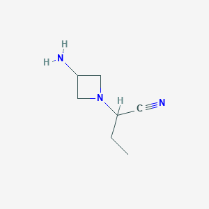 molecular formula C7H13N3 B1487896 2-(3-氨基氮杂环丁-1-基)丁腈 CAS No. 1487358-00-8