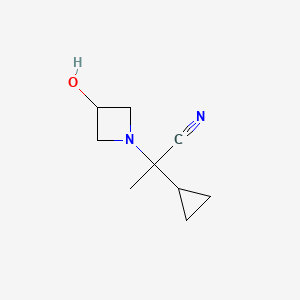 2-Cyclopropyl-2-(3-hydroxyazetidin-1-yl)propanenitrile