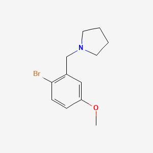 molecular formula C12H16BrNO B1487897 1-(2-溴-5-甲氧基苄基)吡咯烷 CAS No. 1394291-43-0