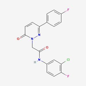 N-(3-chloro-4-fluorophenyl)-2-(3-(4-fluorophenyl)-6-oxopyridazin-1(6H)-yl)acetamide