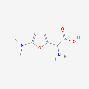 molecular formula C8H12N2O3 B14878989 2-Amino-2-(5-(dimethylamino)furan-2-yl)acetic acid 