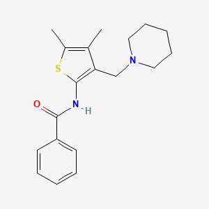 N-[4,5-dimethyl-3-(piperidin-1-ylmethyl)thiophen-2-yl]benzamide