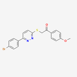 2-((6-(4-Bromophenyl)pyridazin-3-yl)thio)-1-(4-methoxyphenyl)ethanone