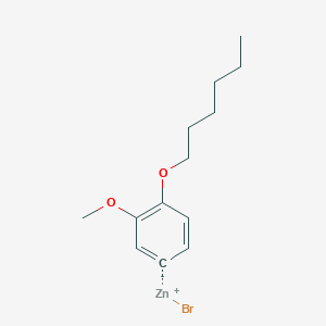 molecular formula C13H19BrO2Zn B14879010 4-n-Hexyloxy-3-methoxyphenylZinc bromide 