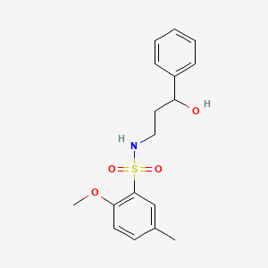 molecular formula C17H21NO4S B14879033 N-(3-hydroxy-3-phenylpropyl)-2-methoxy-5-methylbenzenesulfonamide 