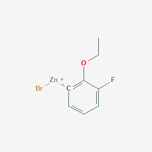 molecular formula C8H8BrFOZn B14879050 (2-Ethoxy-3-fluorophenyl)Zinc bromide 