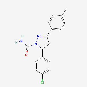 5-(4-Chlorophenyl)-3-p-tolyl-4,5-dihydro-1H-pyrazole-1-carboxamide