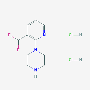 molecular formula C10H15Cl2F2N3 B14879057 1-(3-(Difluoromethyl)pyridin-2-yl)piperazine dihydrochloride 