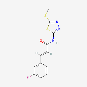 (E)-3-(3-fluorophenyl)-N-(5-(methylthio)-1,3,4-thiadiazol-2-yl)acrylamide