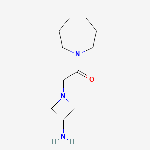 molecular formula C11H21N3O B1487907 2-(3-Aminoazetidin-1-yl)-1-(azepan-1-yl)ethan-1-one CAS No. 1340533-26-7