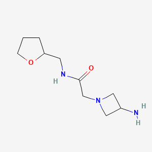 molecular formula C10H19N3O2 B1487910 2-(3-氨基氮杂环丁-1-基)-N-[(氧杂环丁烷-2-基)甲基]乙酰胺 CAS No. 1496113-80-4