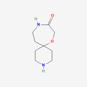 molecular formula C9H16N2O2 B14879106 7-Oxa-3,10-diazaspiro[5.6]dodecan-9-one 