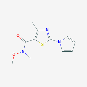 N-methoxy-N,4-dimethyl-2-(1H-pyrrol-1-yl)thiazole-5-carboxamide