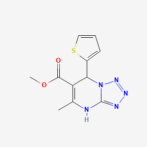 molecular formula C11H11N5O2S B14879150 Methyl 5-methyl-7-(thiophen-2-yl)-4,7-dihydrotetrazolo[1,5-a]pyrimidine-6-carboxylate 