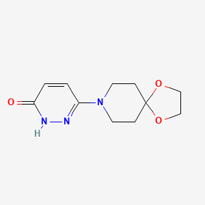 molecular formula C11H15N3O3 B14879167 6-(1,4-Dioxa-8-azaspiro[4.5]decan-8-yl)pyridazin-3-ol 