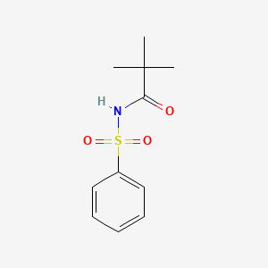 molecular formula C11H15NO3S B14879175 N-(phenylsulfonyl)pivalamide 