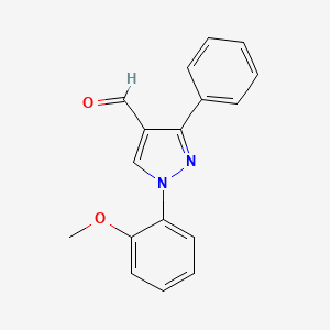 molecular formula C17H14N2O2 B14879188 1-(2-Methoxyphenyl)-3-phenyl-1H-pyrazole-4-carbaldehyde 