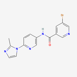 molecular formula C15H12BrN5O B14879228 5-bromo-N-(6-(2-methyl-1H-imidazol-1-yl)pyridin-3-yl)nicotinamide 