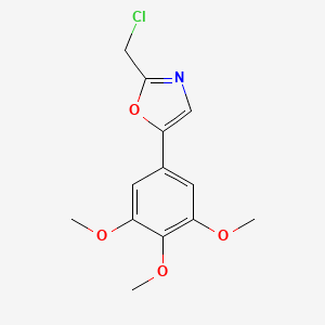 molecular formula C13H14ClNO4 B1487923 2-(Chloromethyl)-5-(3,4,5-trimethoxyphenyl)oxazole CAS No. 1489453-49-7