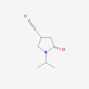 molecular formula C9H13NO B14879233 4-Ethynyl-1-isopropylpyrrolidin-2-one 