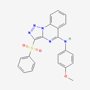 N-(4-methoxyphenyl)-3-(phenylsulfonyl)[1,2,3]triazolo[1,5-a]quinazolin-5-amine