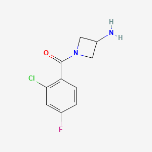 molecular formula C10H10ClFN2O B1487925 1-(2-氯-4-氟苯甲酰)氮杂环丁-3-胺 CAS No. 1467226-05-6