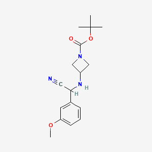 Tert-butyl 3-((cyano(3-methoxyphenyl)methyl)amino)azetidine-1-carboxylate