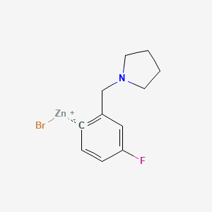 4-Fluoro-2-[(1-pyrrolidino)methyl]phenylZinc bromide