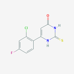 molecular formula C10H6ClFN2OS B1487927 6-(2-氯-4-氟苯基)-2-硫代-2,3-二氢嘧啶-4(1H)-酮 CAS No. 1489563-03-2