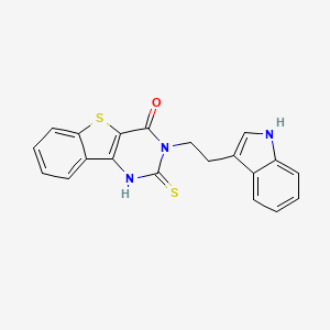 3-[2-(1H-indol-3-yl)ethyl]-2-thioxo-2,3-dihydro[1]benzothieno[3,2-d]pyrimidin-4(1H)-one